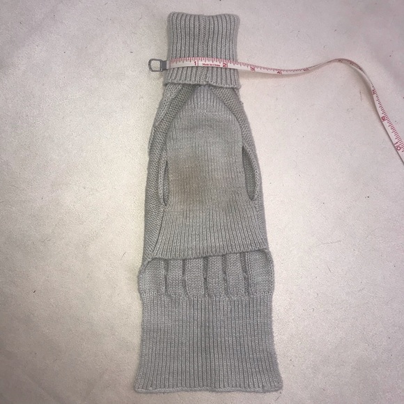 Dog Sweater Small Pet Animal Knit Turtleneck Grey Knit Shirt - Picture 6 of 6